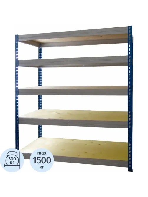 Стеллаж металлический MZ_МКФ18615-2.5   груз. 5 полок 1830х610х2500