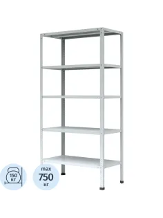 Стеллаж металлический P_МС-245 с 5-ю полками 1000х400х2000