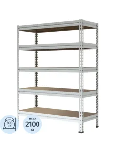Стеллаж металлический P_МС-Т 18765-2.5   с 5-ю полками 1855х785х2500