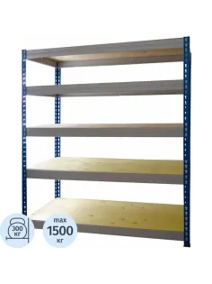 Стеллаж металлический MZ_МКФ15615-2.5   груз. 5 полок 1525х610х2500
