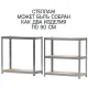 Стеллаж металлический MZ BONUS, 5 полок. цинк, ХДФ. 1800х750х350