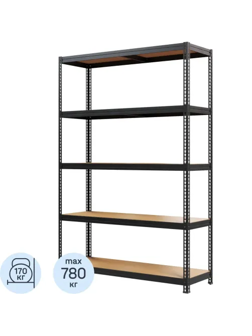 Стеллаж металлический MZ-PROFIL окрашенный 1800х1200х400