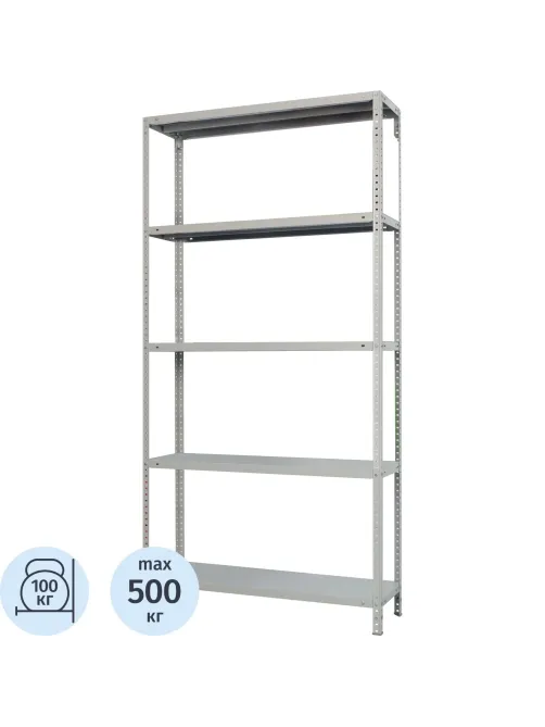 Стеллаж металлический MS Standart 200/100x30/5 полок