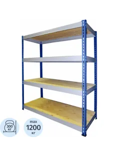 Стеллаж металлический MZ_МКФ15614-2.5   груз. 4 полки 1525х610х2500