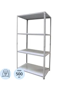 Стеллаж металлический MZ_СТФЛ 1800х700х300 мм,4 полки,разборн.стойка(grey)