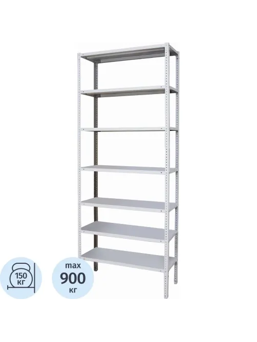 Стеллаж металлический P_МС-257/300 с 7-ю полками 1000x300x2500