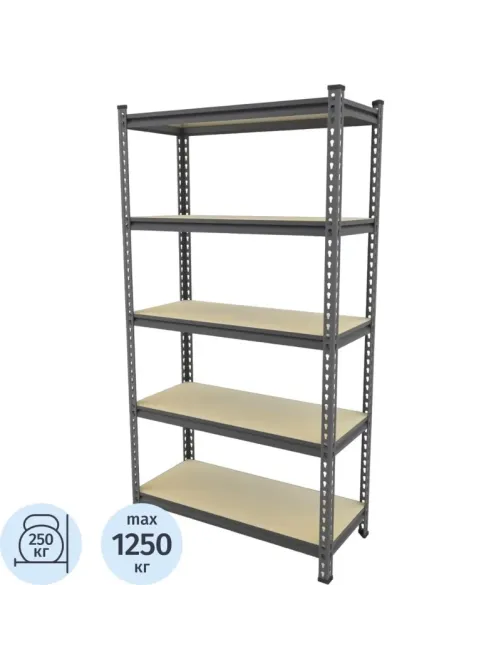 Стеллаж металлический Ульт_Everest Beamy Simple-D16-250-50/90/180-5