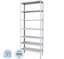 Стеллаж металлический P_МС-257/500 с 7-ю полками 1000x500x2500