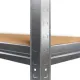 Стеллаж металлический MZ BONUS, 4 полок, цинк, ХДФ, 1550х800х350
