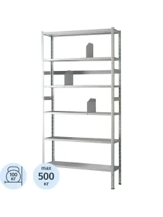 Стеллаж металлический MS Standart 200/100x30/6 полок
