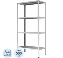 Стеллаж металлический P_МС-1834 с 4-мя полками 1000х300х1800
