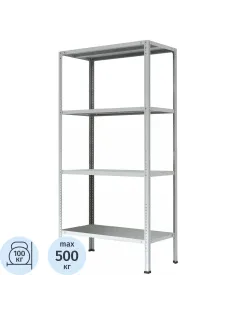 Стеллаж металлический P_МС-1834 с 4-мя полками 1000х300х1800