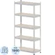 Стеллаж металлический FL_HIT BOARD 912х1824х400/5 полок МДФ, оцинкованный