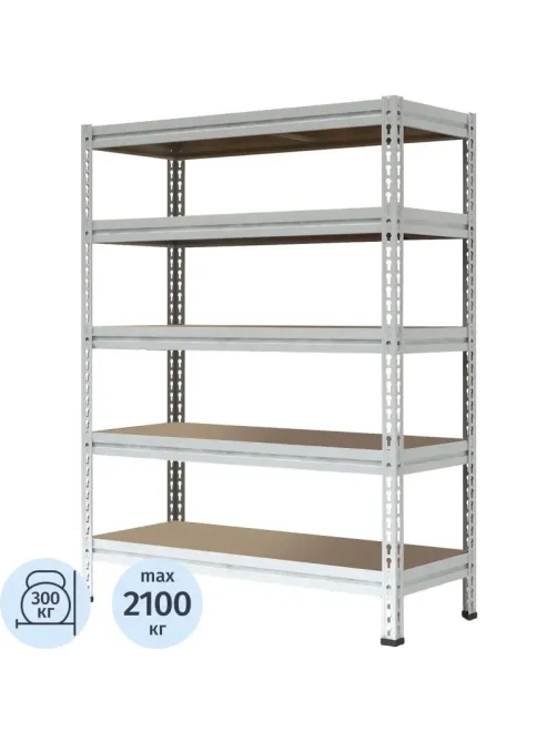 Стеллаж металлический P_МС-Т 15515-2.5   с 5-ю полками 1550х535х2500
