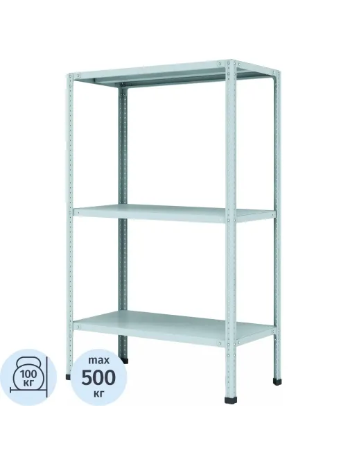 Стеллаж металлический P_МС-133 с 3-мя полками 700х300х1000
