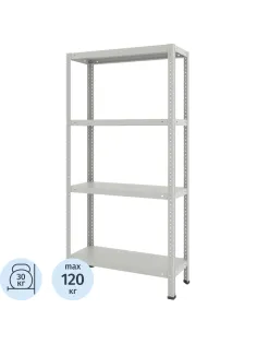 Стеллаж металлический Ульт_Everest Lite-30-30/75/150-4 (RAL 7035)