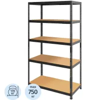Стеллаж металлический SBL 180KD/120x40/ 5 полок