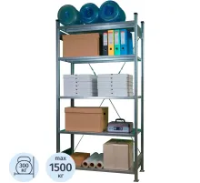 Стеллаж металлический Klesto НE255-412 5 полок 1330х400х2500