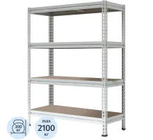 Стеллаж металлический P_МС-Т 18764-2.0   с 4-мя полками 1855х785х2000