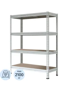 Стеллаж металлический P_МС-Т 18764-2.0   с 4-мя полками 1855х785х2000
