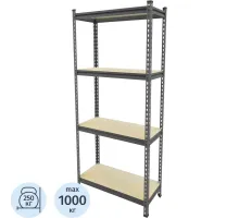 Стеллаж металлический Ульт_Everest Beamy Simple-D16-250-30/60/180-4