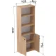 Шкаф Easy LT Оптима полузакр. 702х367 Дуб крафт золотой В1997