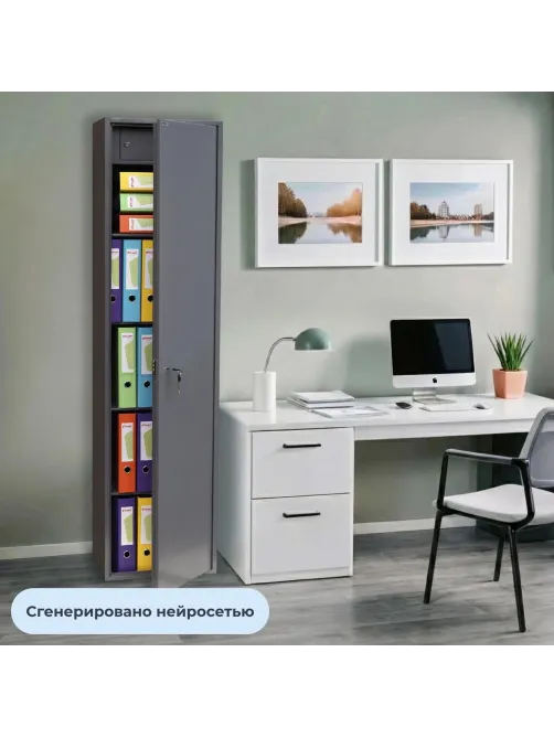 Шкаф для бумаг металлический Комус Мебель TSL-180M, 460х340х1800 мм