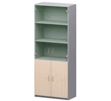 Шкаф SP Бюджет   со стекл. 2553 (651,879,655,670) д.ш.св./сер