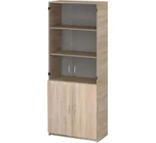 Шкаф SP Бюджет   со стекл. 2553 (651,879,655,670) дуб сонома
