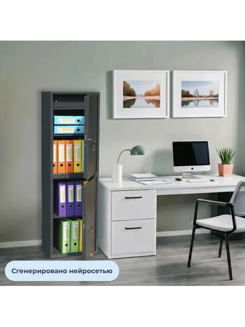 Шкаф для бумаг металлический Комус Мебель TSL-150/2M, 460х340х1500мм