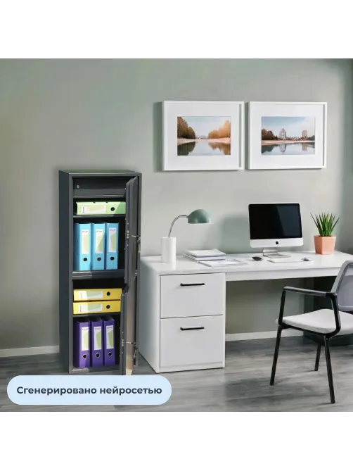 Шкаф для бумаг металлический Комус Мебель TSL-127/2M, 460х340х1272мм