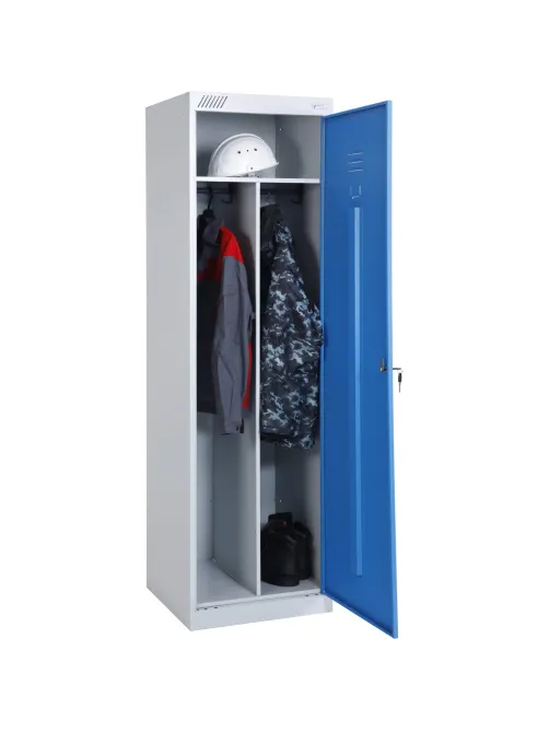 Шкаф для одежды металлический MZ_ШРЭК-21-530 1д в.530х500х1850, синий