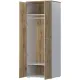 Корпус гардероба Комус Мебель К-Loft 241H002 786х616х2106 дуб натур/белый