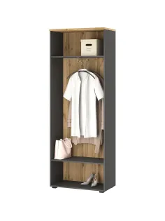 Гардероб узкий К-Loft 241H010 выс.2106 дуб натур./графит