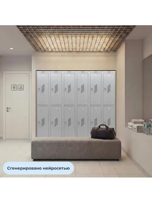 Шкаф для одежды металлический Комус Мебель ML-12-30 (LS-02)