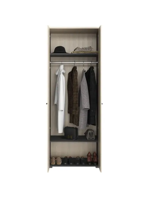 Корпус гардероба К-Loft 241H002 выс.2106 дуб скандин./графит