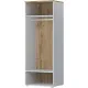 Корпус гардероба Комус Мебель К-Loft 241H002 786х616х2106 дуб натур/белый