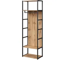 Гардероб K-Loft 241H028 670х400х2105 дуб натур/черный