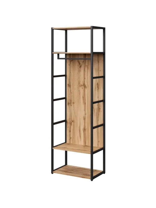 Гардероб K-Loft 241H028 670х400х2105 дуб натур/черный