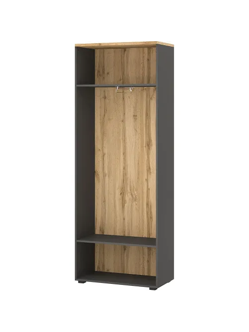 Гардероб узкий К-Loft 241H010 выс.2106 дуб натур./графит