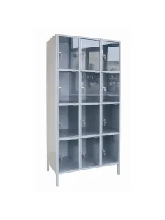 Шкаф для сумок N_ШМ-12КХ-С, 12 ячеек, оргстекло 898х500х1862