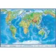 Карта настенная Мир 1,0х0,7м,м-б 1:34млн,физ,одним листом,мелованный кар