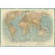 Карта настенная Мир политическая 1:22млн.,ретро стиль