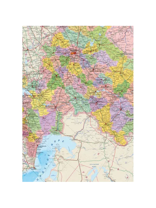 Карта настенная Россия политико-администр/1:4млн.2,17х1,60м,КН130