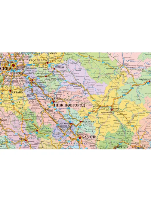 Карта настенная Автодороги России и сопр.госуд.1: 3 млн.2,90х1,61м,КН127