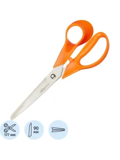 Ножницы Attache Orange 177 мм с пластик. эллиптическими ручками,цвет