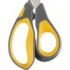 Ножницы Deli E77762 Yellow 210мм,прорезин.ручки желт-сер,лезвия сталь,блист