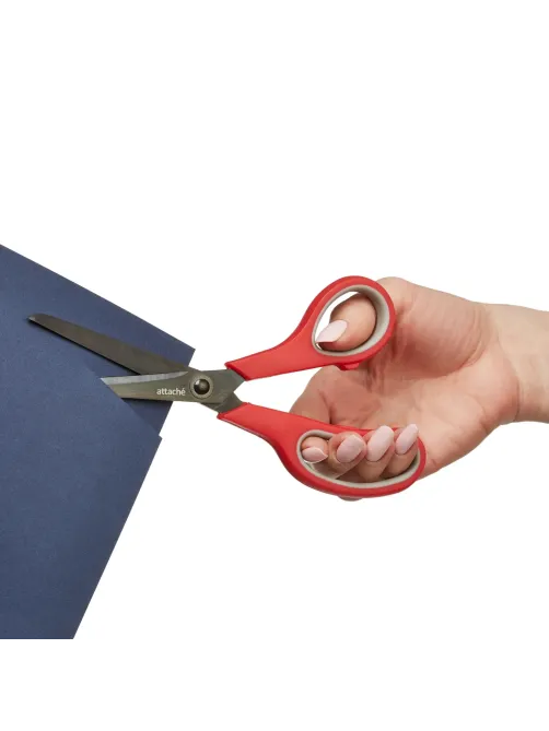 Ножницы Attache Comfort 190мм эргоном.руч,покрыт.Titanium grey,кра/сер