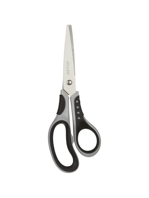 Ножницы Attache Graphite 195 мм с пласт.прорез.анатом.руч.чёр./сер.цв