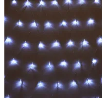 Гирлянда светодиодная  холодный бел, 96LED(1,5х1,5м) прозр пров  IP20